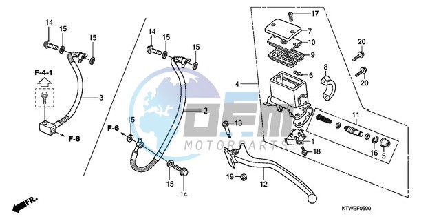 RR. BRAKE MASTER CYLINDER