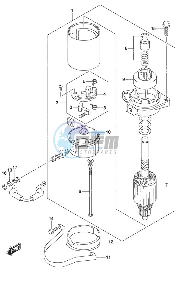 Starting Motor Non-Remote Control