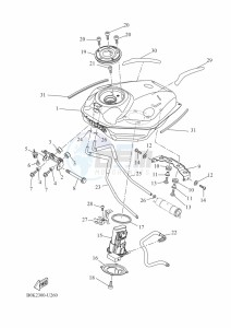 TRACER 700 MTT690-U (B1K2) drawing FUEL TANK