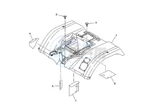 ATV 400 drawing REAR FENDER