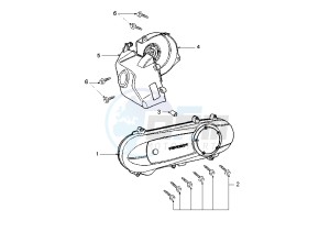 LUDIX 10 ONE - 50 cc drawing CRANKCASE COVER