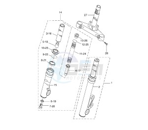 BW'S NAKED 50 drawing FRONT FORK YUNG HUA