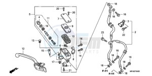 CBF1000A F / CMF drawing FR. BRAKE MASTER CYLINDER (CBF1000)