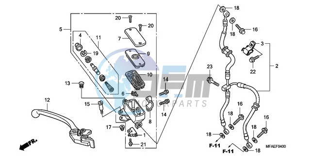 FR. BRAKE MASTER CYLINDER (CBF1000)