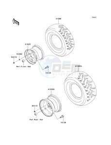 KVF 650 B [PRAIRIE 650 4X4 ADVANTAGE CLASSIC] (B1) [PRAIRIE 650 4X4 ADVANTAGE CLASSIC] drawing WHEELS_TIRES