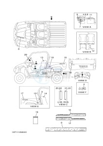 YXM700E YXM700PHE MP 700 EPS (1XP9) drawing EMBLEM & LABEL 1