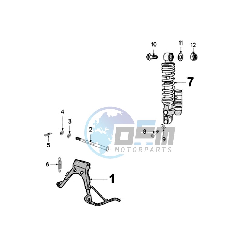 REAR SHOCK AND STAND