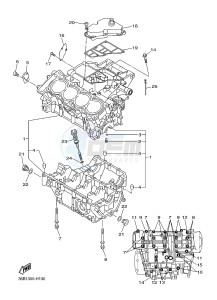 XJ6SA 600 DIVERSION (S-TYPE, ABS) (36DE 36DG) drawing CRANKCASE