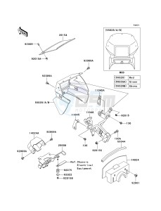 KL 650 A [KLR 650] (A6F-A7F) A6F drawing COWLING