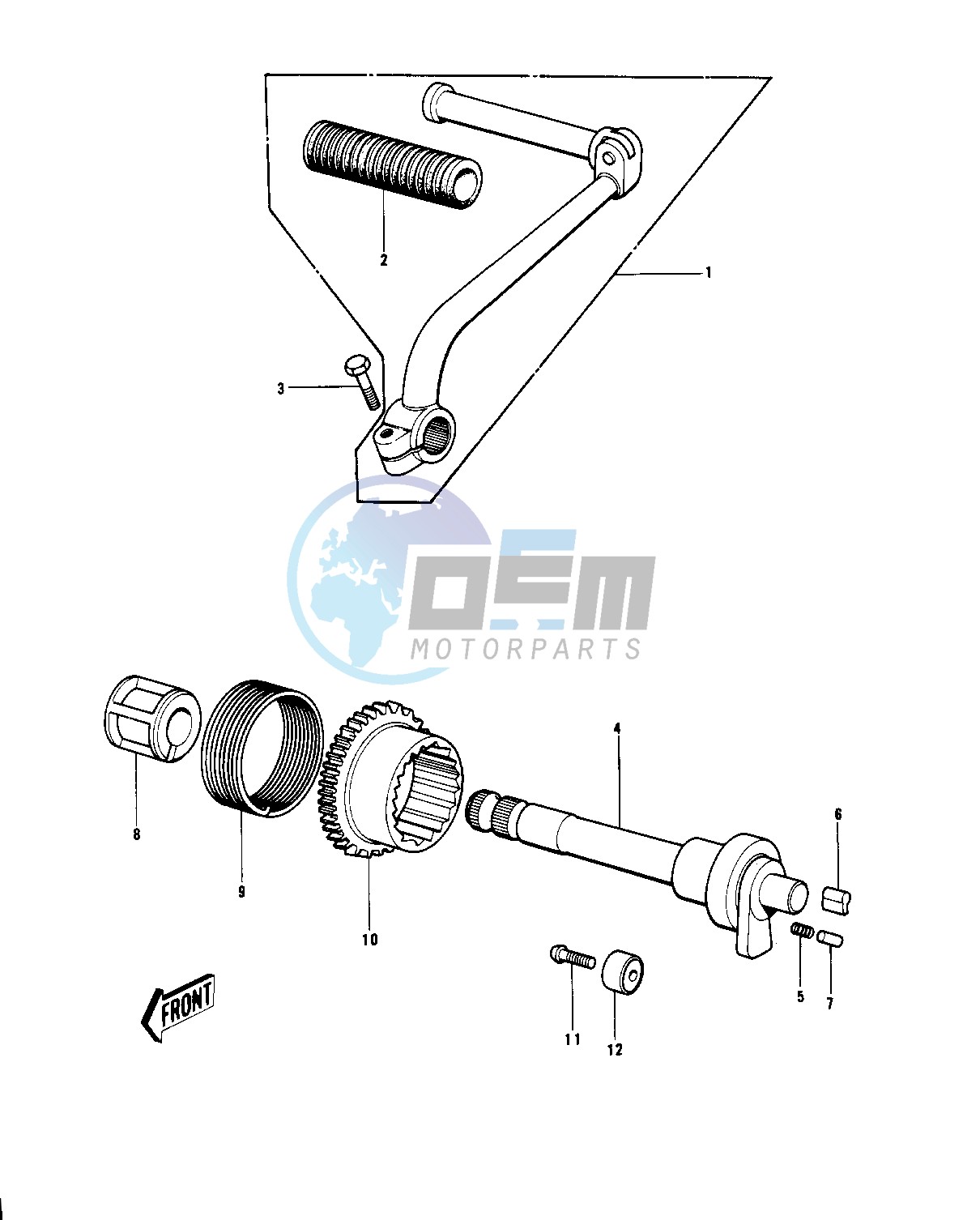 KICKSTARTER MECHANISM -- 70-73- -