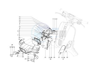 S 150 4T 2V E3 Taiwan drawing Head lights - Turn signal lamps