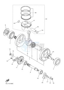 YZ450F (B118 B119 B11A B11B) drawing CRANKSHAFT & PISTON