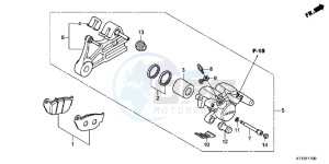 CBR125RTC drawing REAR BRAKE CALIPER