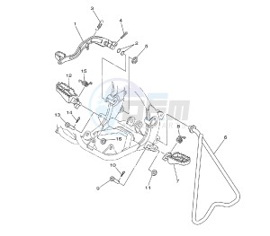 YZ 85 drawing STAND AND FOOTREST