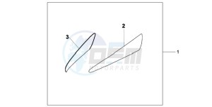 XL1000VA9 France - (F / ABS CMF) drawing SIDE FAIRING ACCENT