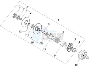 LXV 50 2T CH drawing Driven pulley