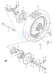 GS500E (E28) drawing REAR WHEEL