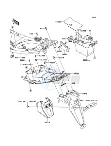 ER-6f EX650A8F GB XX (EU ME A(FRICA) drawing Rear Fender(s)