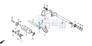 CG125 drawing GEARSHIFT DRUM