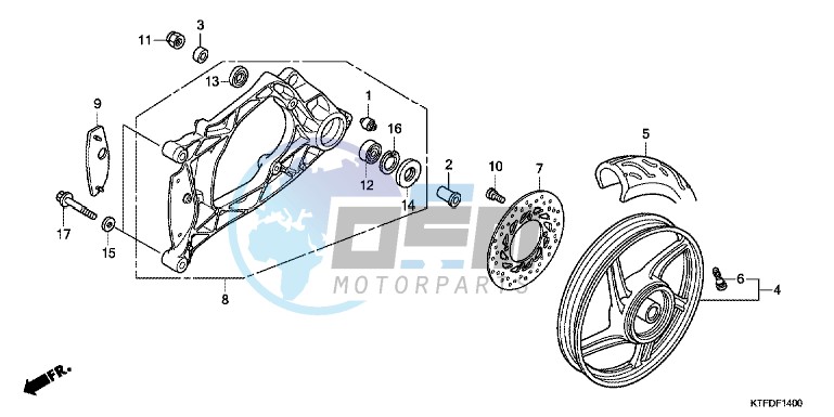 REAR WHEEL/ SWINGARM