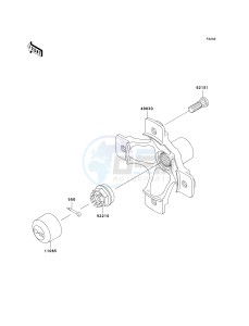 KVF 650 E [BRUTE FORCE 650 4X4 HARDWOODS GREEN HD] (E1) E1 drawing REAR HUB