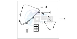 CBR1000RA9 France - (F / ABS CMF MME REP) drawing HIGH WIND SCREEN