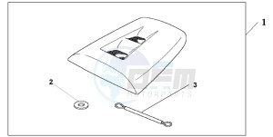 CBR1000RR drawing SEAT COWL WINNING RED