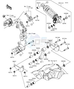 NINJA ZX-10R ABS ZX1000SGF XX (EU ME A(FRICA) drawing Suspension/Shock Absorber