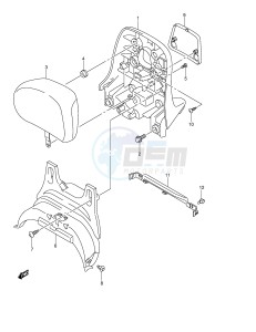 AN250 (E2) Burgman drawing PILLION RIDER HANDLE (CENTER)(MODEL K4)