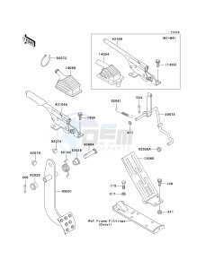 KAF 620 B [MULE 2520 TURF] (B1-B5) [MULE 2520 TURF] drawing BRAKE PEDAL_THROTTLE LEVER