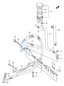 DR800S (E4) drawing REAR MASTER CYLINDER