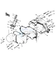 H1 C [MACH III] 500 [MACH III] drawing ENGINE COVERS -- H1-B- -