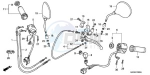 VT750C9 Korea - (KO) drawing HANDLE SWITCH/CABLE