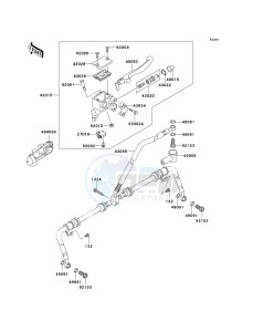 KVF 650 G [BRUTE FORCE 650 4X4I HARDWOODS GREEN HD] (G6F-G9F) G7F drawing FRONT MASTER CYLINDER