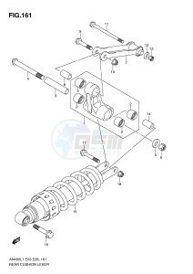 AN400 (E03) Burgman drawing REAR CUSHION LEVER (AN400AL1 E33)