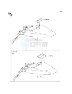 KLX 140 A [KLX140] (A8F-A9FA) A8F drawing LABELS