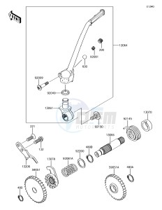 KX85 KX85CFF EU drawing Kickstarter Mechanism