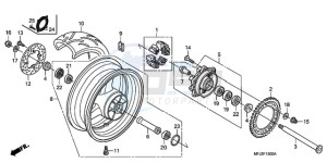 CBR600RR9 UK - (E / SPC) drawing REAR WHEEL