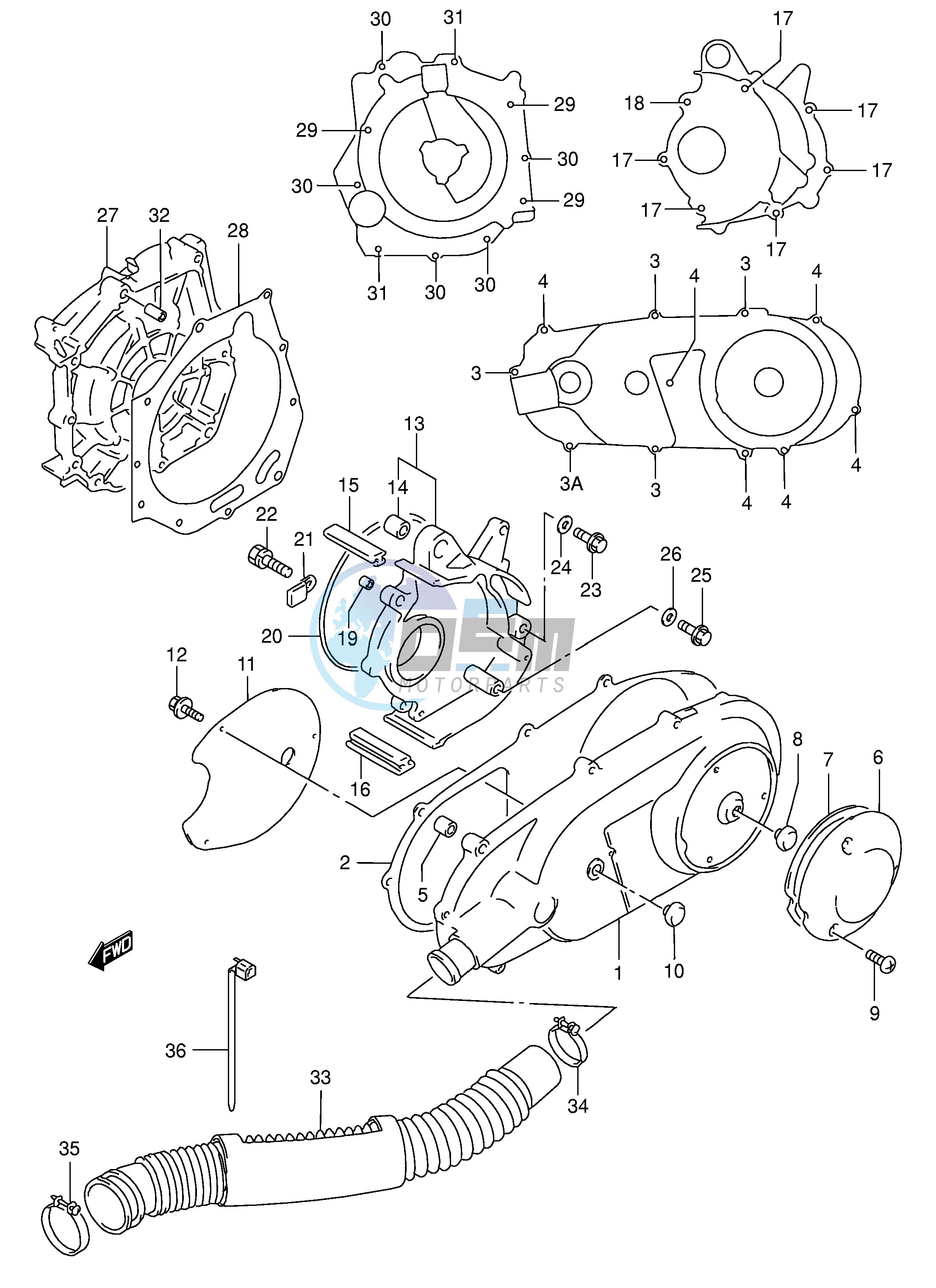 CRANKCASE COVER (MODEL S)