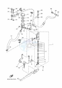 TRACER 7 MTT690 (B4T2) drawing REAR MASTER CYLINDER