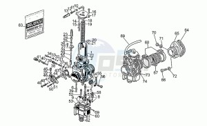 California III 1000 Carburatori Carenato Carburatori Carenato drawing Carburettors