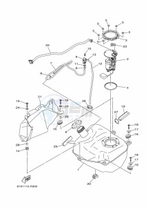 YFM700FWAD YFM70GPAK (B4FF) drawing FUEL TANK