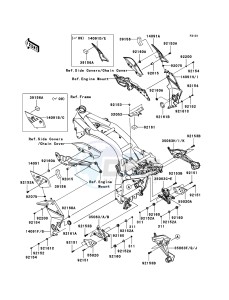 Z750_ABS ZR750M7F GB XX (EU ME A(FRICA) drawing Frame Fittings