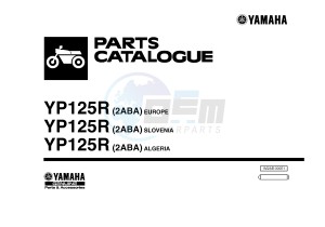 YP125R X-MAX125 X-MAX125 (2ABA 2ABA 2ABA) drawing .1-Front-Page