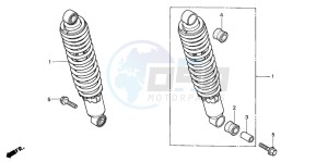 CB500 drawing REAR CUSHION