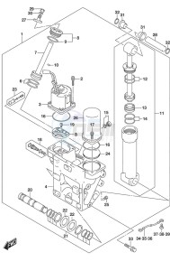 DF 300AP drawing Trim Cylinder w/Transom (X or XX)