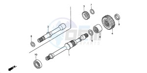 TRX350TM FOURTRAX 350 drawing FINAL SHAFT