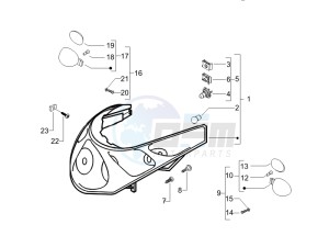 Beverly 250 (USA) USA drawing Head lamp - Turn signal lamps