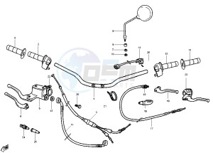 RCR 50 drawing Handlebar controls