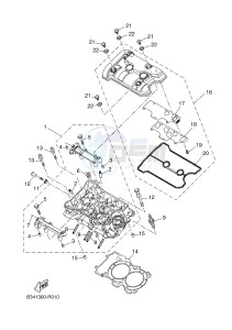 MTM690-U MTM-690-U XSR700 (B345 B345) drawing CYLINDER HEAD